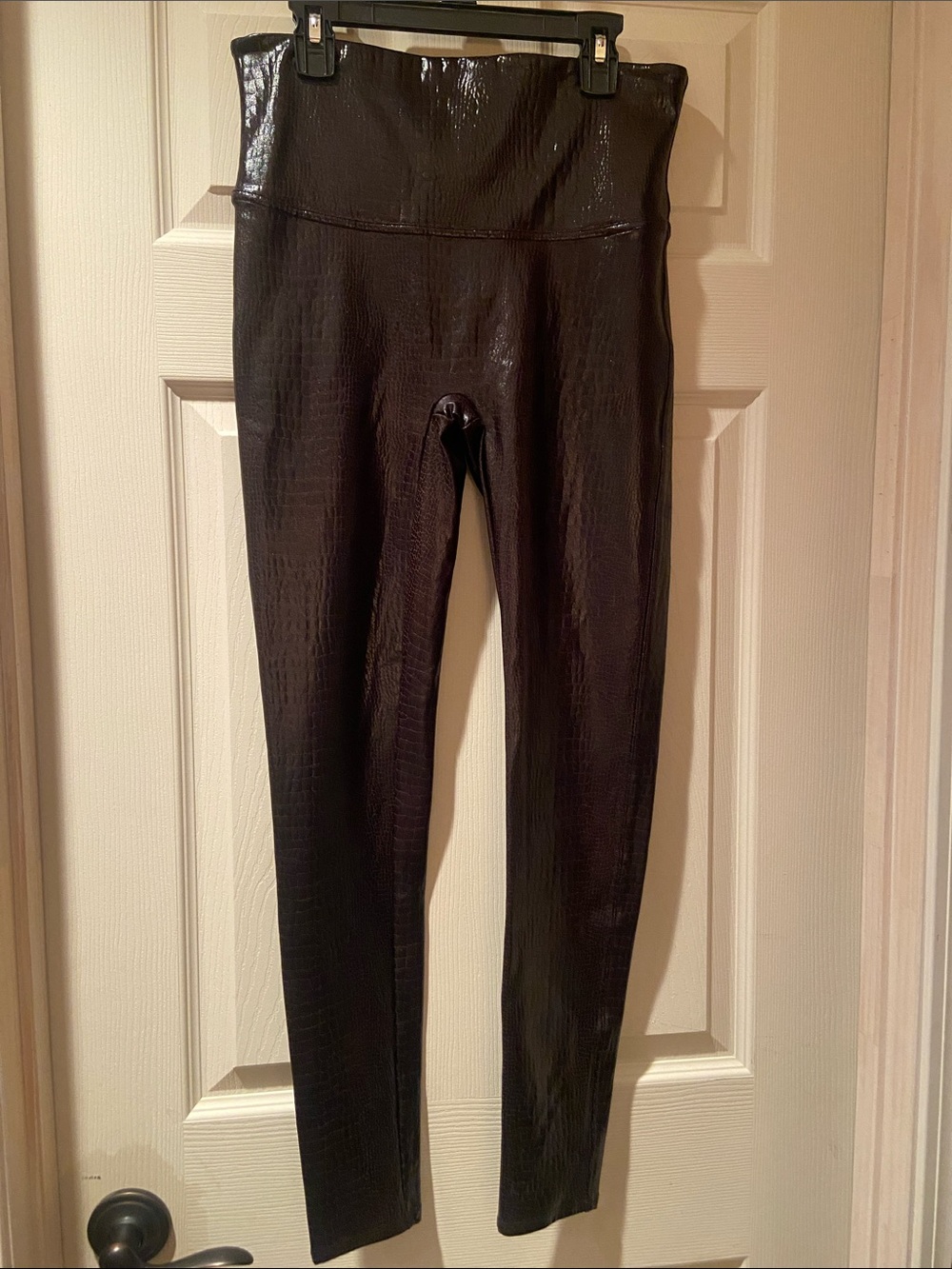 SPANX Shiny Black High-Waist Leggings